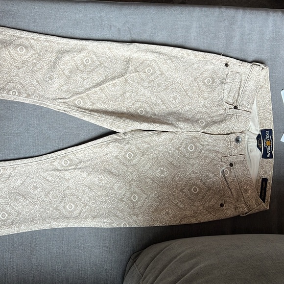 Lucky Brand Sofia Skinny Pant, Khaki and White Pattern - Picture 2 of 4